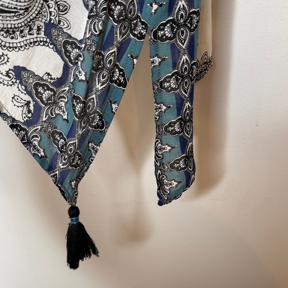 Democracy Boho Peasant Blouse With Tassels Size 1X - Picture 7 of 16